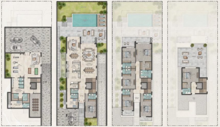 Floor Plans Autograph Collection - 7 Bedrooms Villas