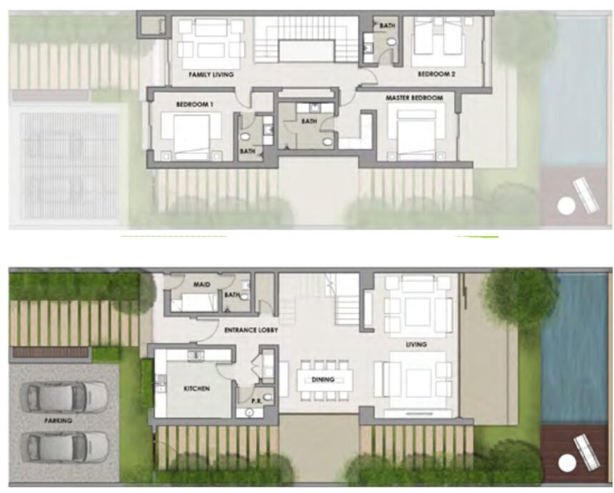 Floor Plans The Park Villas - 4 Bedrooms Townhouses