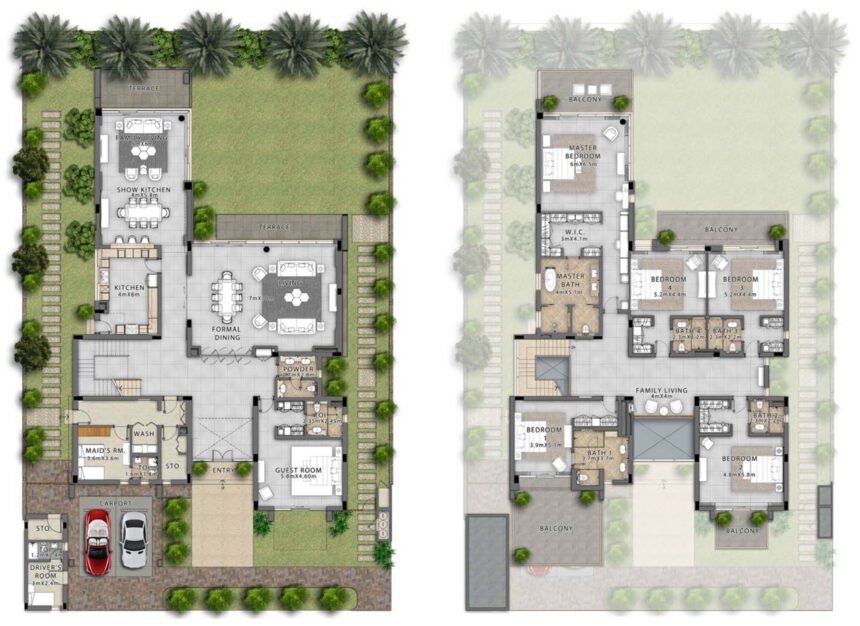 Floor Plans The Trump Estates - 6 Bedrooms Villas